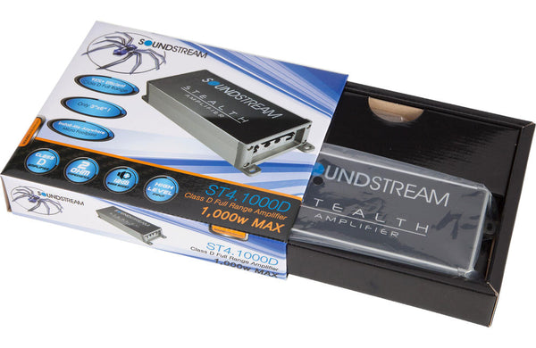 thumbnail image 2 of Soundstream SM4.1000D 4-Channel 1000W Amplifier – Marine, Motorcycle, Boat, ATV – Compact Power! 2 of 4