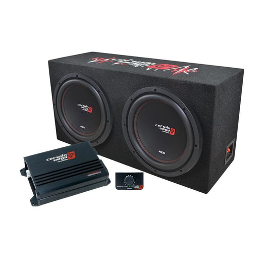 Cerwin Vega BKX212S XED Series 12" 500W RMS (1000 Peak Power Handling) Dual-Loaded Sealed Basskit Subwoofers in Factory-Tuned Enclosure