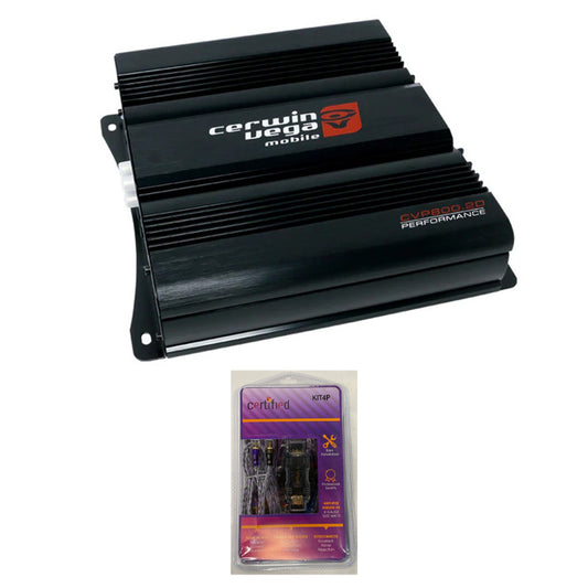 Cerwin Vega CVP800.2D (CVP Series 2-Channel Class AB Full Range Amplifier) + KIT4P (Amplifier Wiring Kit - 4 Gauge 1500 Watts)