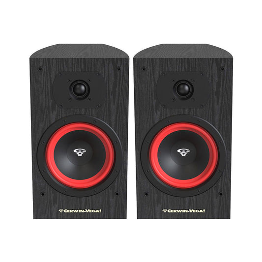 Cerwin Vega LA165B 6.5” 2-WAY BOOKSHELF BLACK PAIR SPEAKERS - LA165B