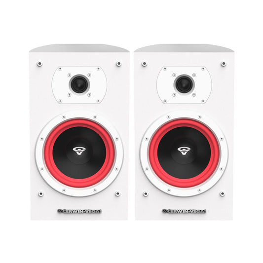 Cerwin Vega LA165W 6.5” 2-WAY BOOKSHELF WHITE PAIR SPEAKERS - LA165W