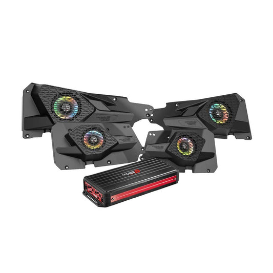 Cerwin Vega RPMRZRKD41 4DR KIT Complete Audio Upgrade Kit for 2014+ RZR© 2DR / 4DR, Includes a Digital Media Receiver, an Amplifier and 4 Speakers
