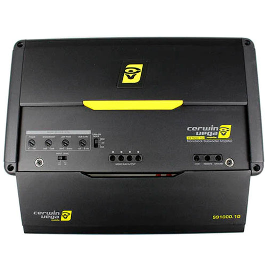 Cerwin Vega S91000-1D Stroker Series 1000W RMS Class-D Monoblock Car Audio Amplifier