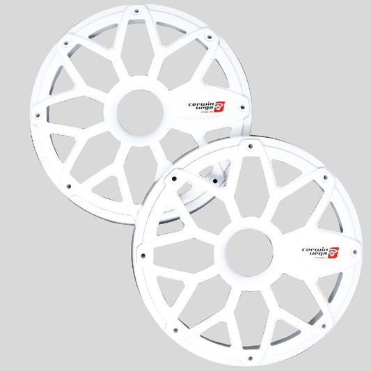 Cerwin Vega SM8FWW RPM Stroker Series 8” Flush Mount Speaker Grill, Steel with Powder Coating (White)