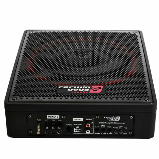 Cerwin Vega VPAS12 600W Max (250W RMS) 12 Inch Under Seat Powered Subwoofer Enclosure