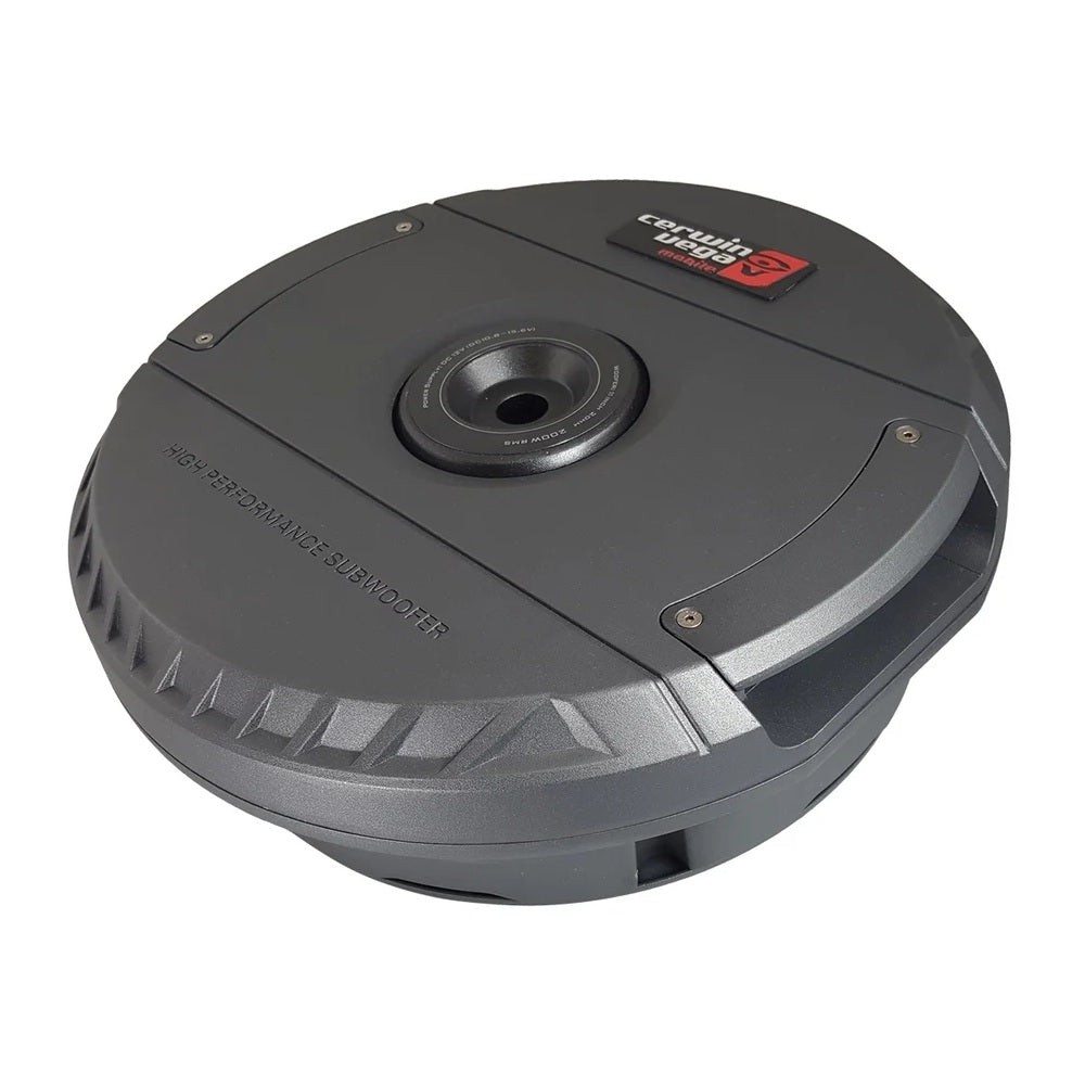 Cerwin Vega VS12 600W 12 Inch Shallow Spare Tire Powered Subwoofer