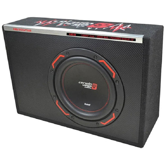 Cerwin Vega H6TE12SV 400W Max (150W RMS) HED Series Single 12" Vented Slim Subwoofer Enclosure with Built-In Amplifier