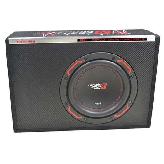 Cerwin Vega H6TE12SV 400W Max (150W RMS) HED Series Single 12" Vented Slim Subwoofer Enclosure with Built-In Amplifier