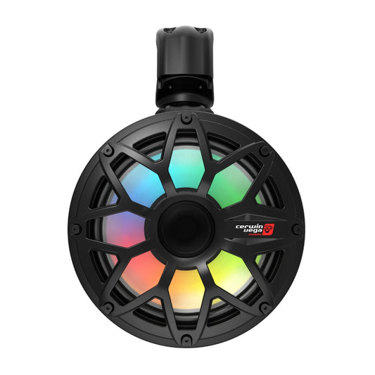 Cerwin Vega SL8F4B 300W Peak (150W RMS) 8” SL Series 2-Way Long Pod Coaxial Speaker System with LED Lights - Black