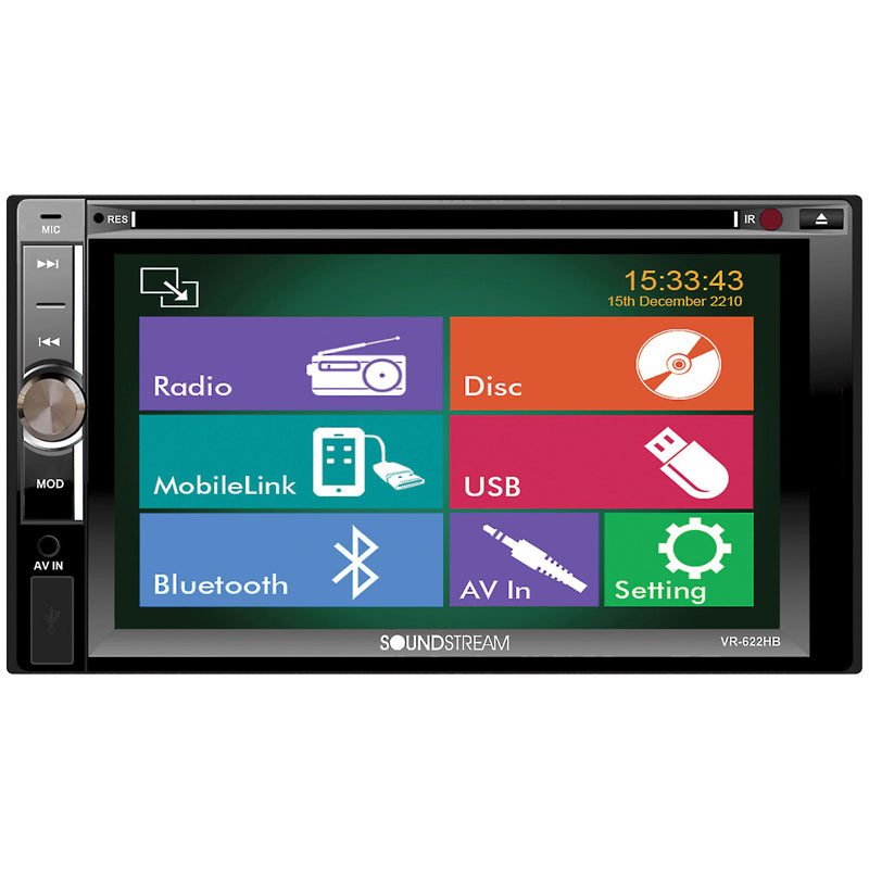 Soundstream VM-622HB 6.2” Car Monitor Bluetooth Receiver w/Android