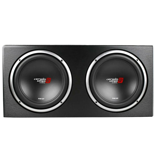 Cerwin Vega XE12DV XED Series Dual 12” Subwoofer in Factory-Tuned Vented Enclosure